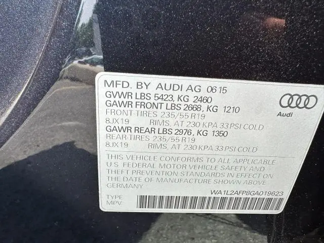 2016 AUDI Q5 PREMIUM PLUS  