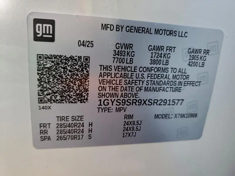 2025 CADILLAC ESCALADE V ESV  