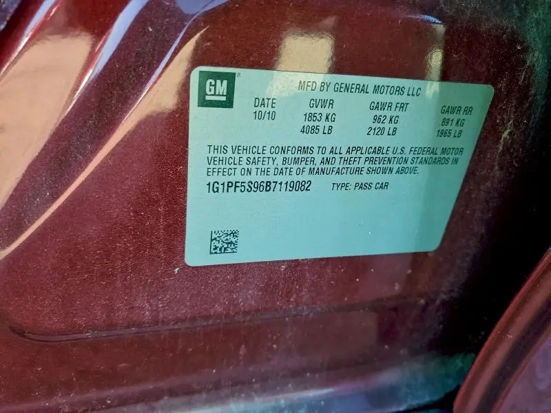 2011 CHEVROLET CRUZE LT  