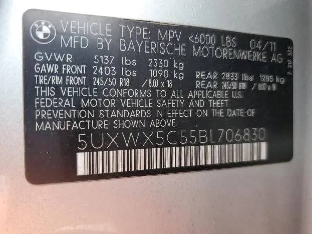 2011 BMW X3 XDRIVE28I  