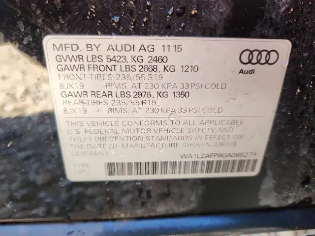 2016 AUDI Q5 PREMIUM PLUS  