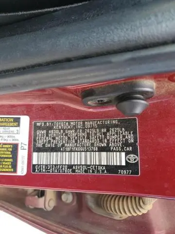 2016 TOYOTA CAMRY LE  