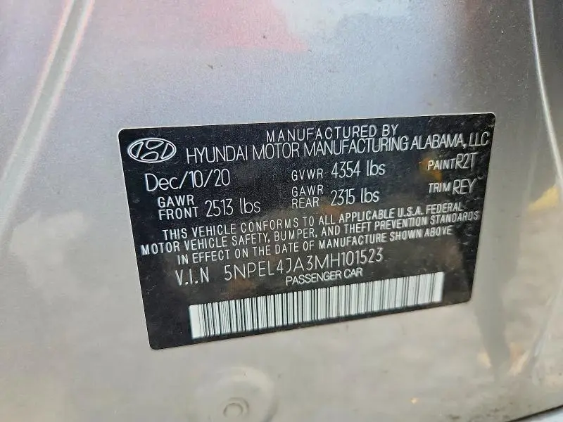 2021 HYUNDAI SONATA SEL  