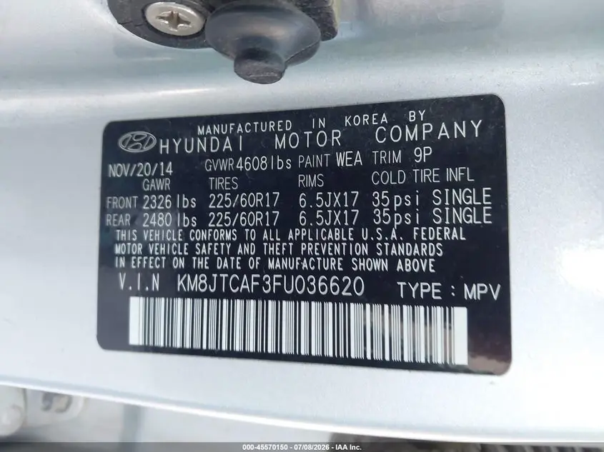 2015 HYUNDAI TUCSON GLS