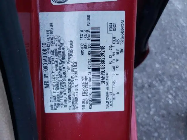 2011 FORD FUSION SEL  