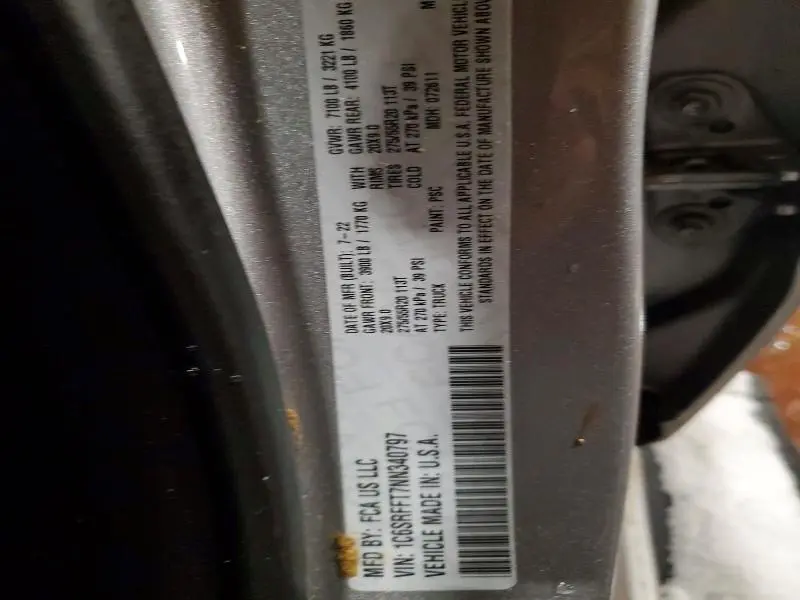 2022 RAM 1500 BIG HORN/LONE STAR  