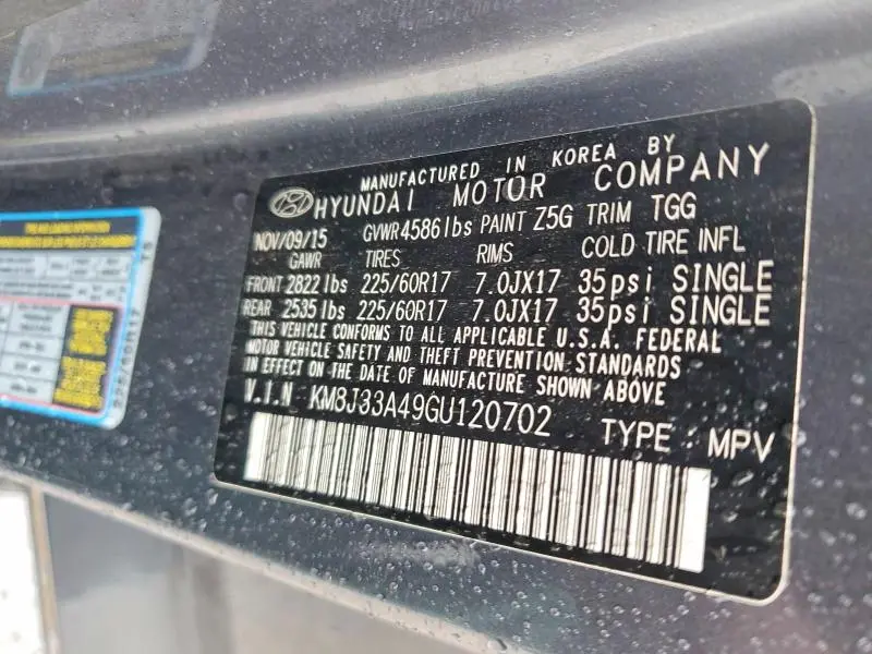 2016 HYUNDAI TUCSON SE  