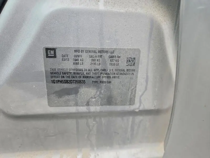 2013 CHEVROLET CRUZE ECO  