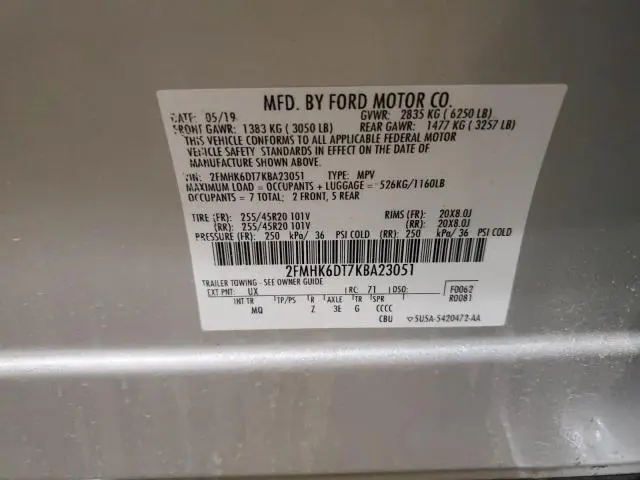 2019 FORD FLEX LIMITED  