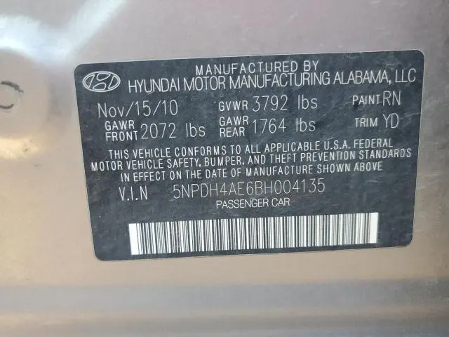 2011 HYUNDAI ELANTRA GLS  