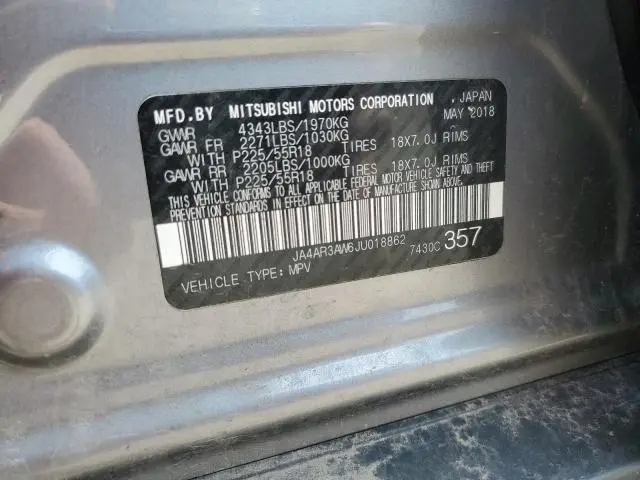 2018 MITSUBISHI OUTLANDER SPORT ES  