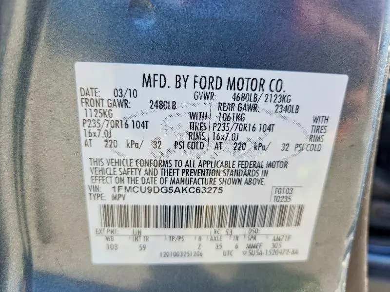 2010 FORD ESCAPE XLT  