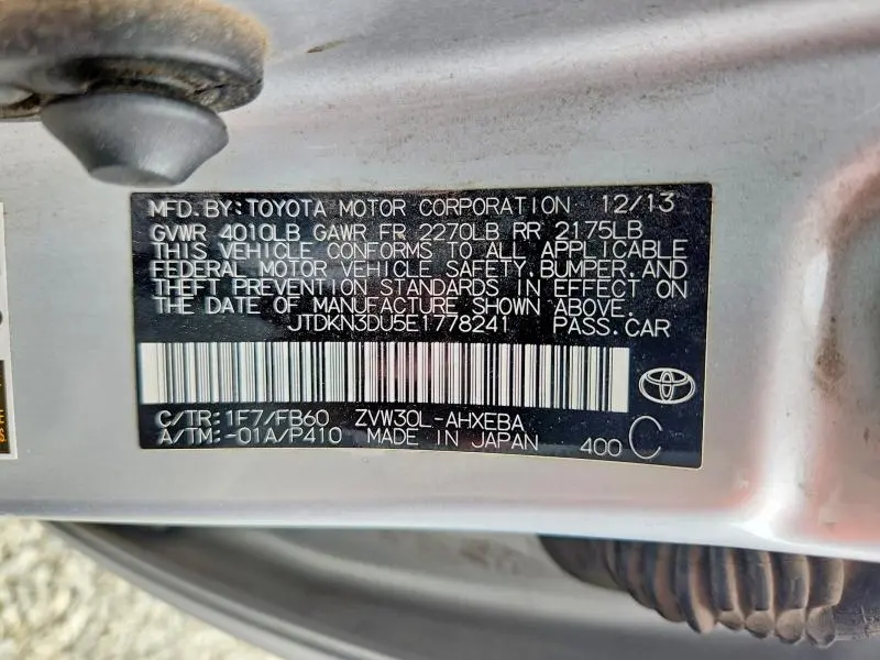 2014 TOYOTA PRIUS TWO  