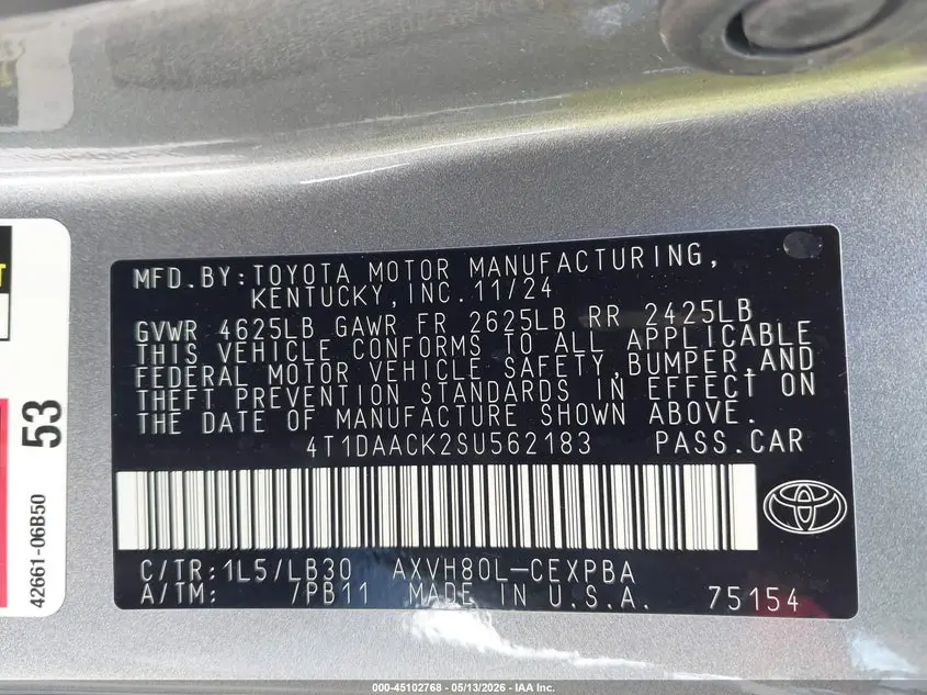 2025 TOYOTA CAMRY XSE