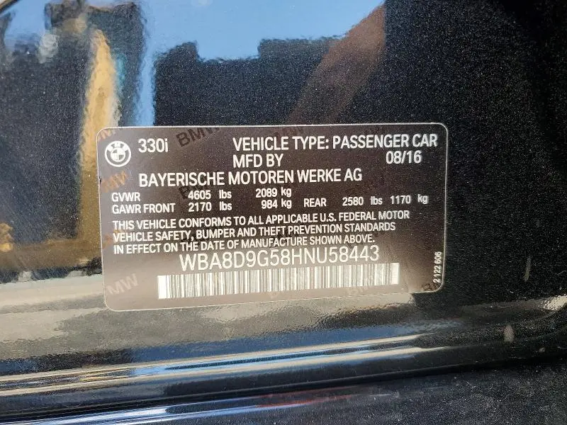 2017 BMW 330 XI  