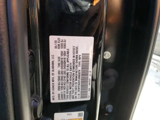 2020 HONDA PILOT EXL  