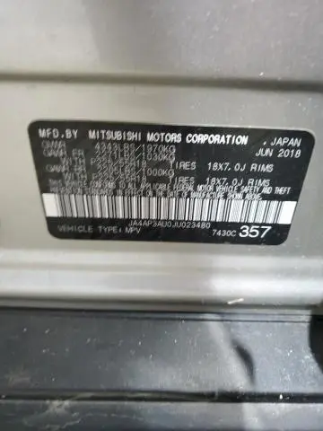 2018 MITSUBISHI OUTLANDER SPORT ES