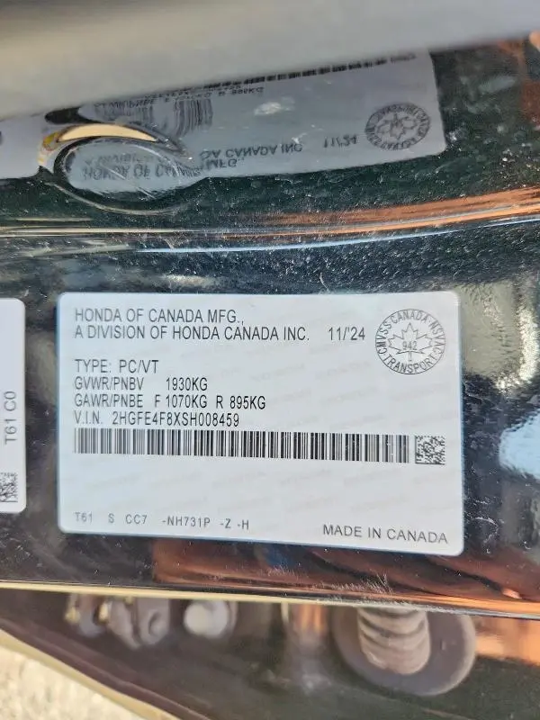 2025 HONDA CIVIC SPORT  