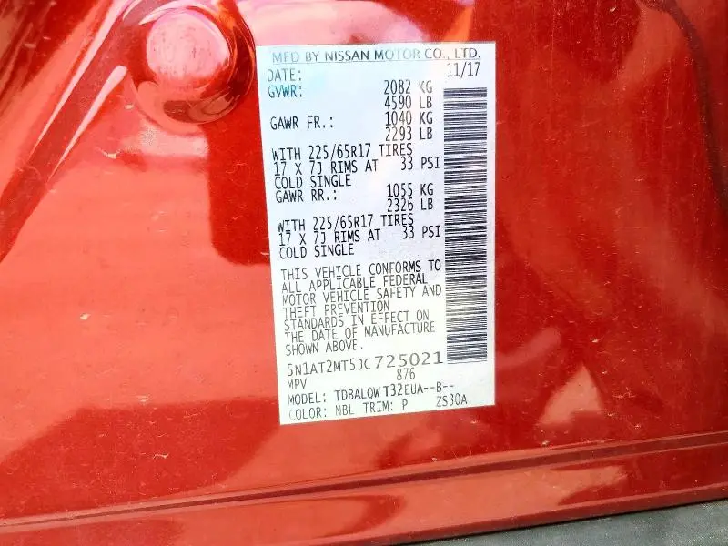 2018 NISSAN ROGUE SV  