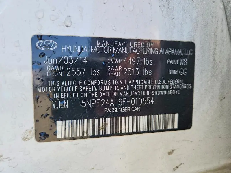 2015 HYUNDAI SONATA SE  