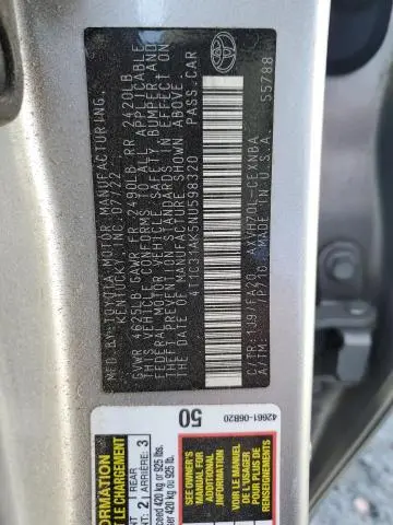 2022 TOYOTA CAMRY LE  