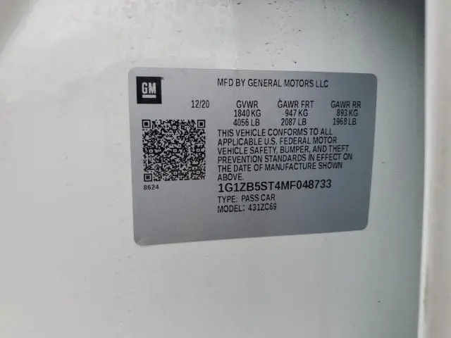 2021 CHEVROLET MALIBU LS  