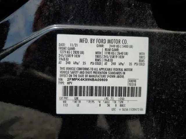 2022 FORD EDGE TITANIUM  