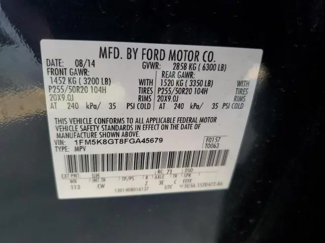 2015 FORD EXPLORER SPORT  