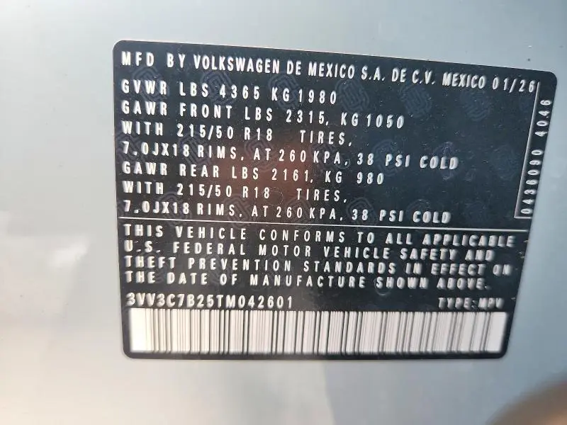2026 VOLKSWAGEN TAOS SE BLACK  
