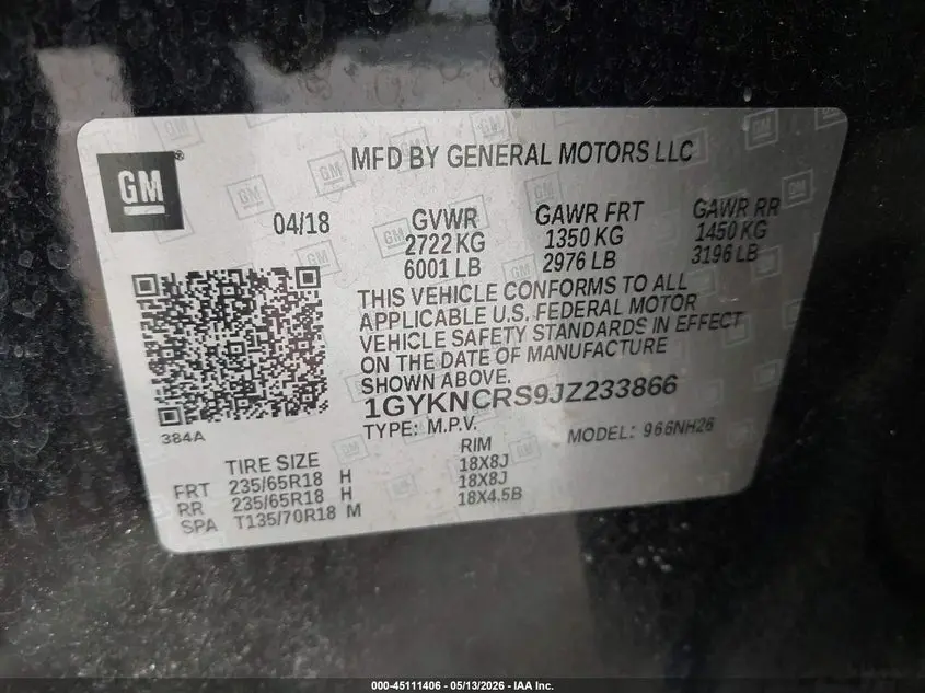 2018 CADILLAC XT5 LUXURY