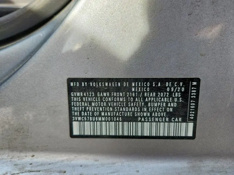 2021 VOLKSWAGEN JETTA S  