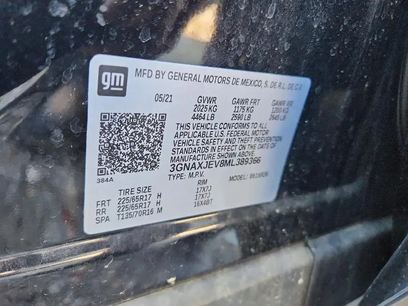 2021 CHEVROLET EQUINOX LT  