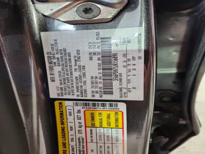 2018 FORD FUSION SE  