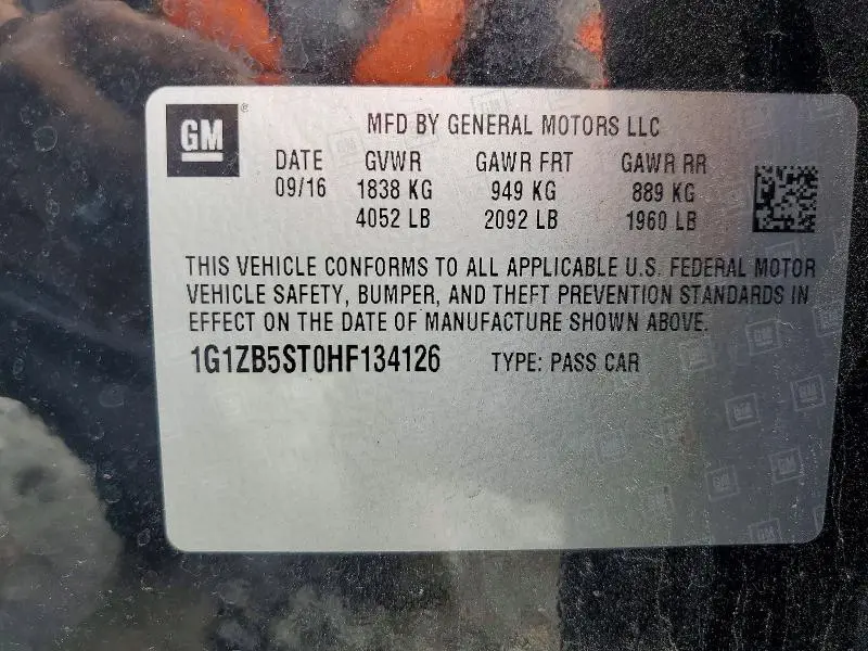 2017 CHEVROLET MALIBU LS  