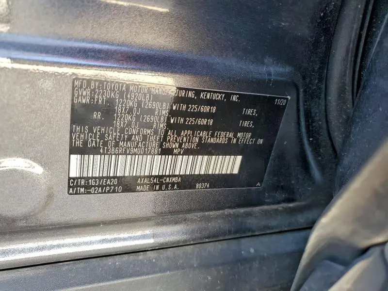 2021 TOYOTA RAV4 XLE PREMIUM  