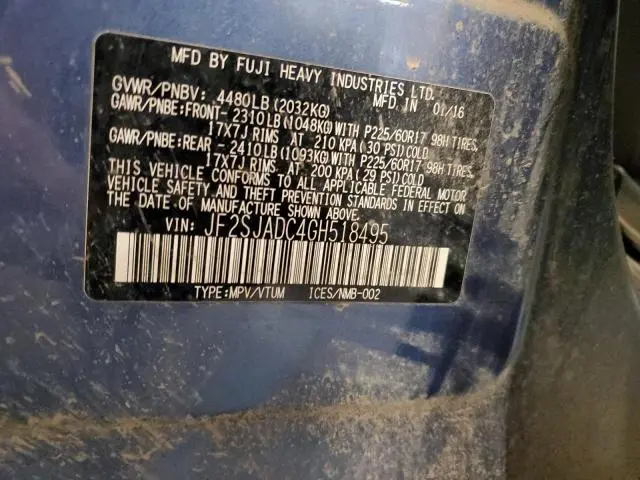 2016 SUBARU FORESTER 2.5I PREMIUM  