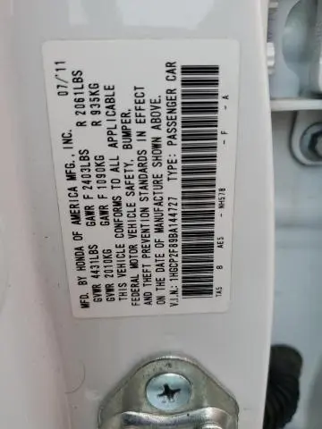 2011 HONDA ACCORD EXL