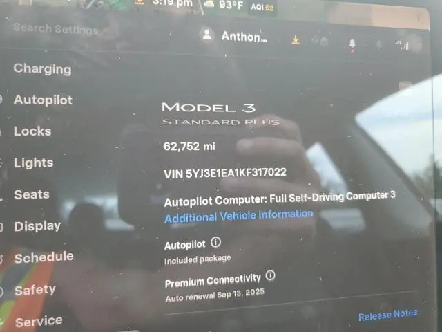 2019 TESLA MODEL 3   