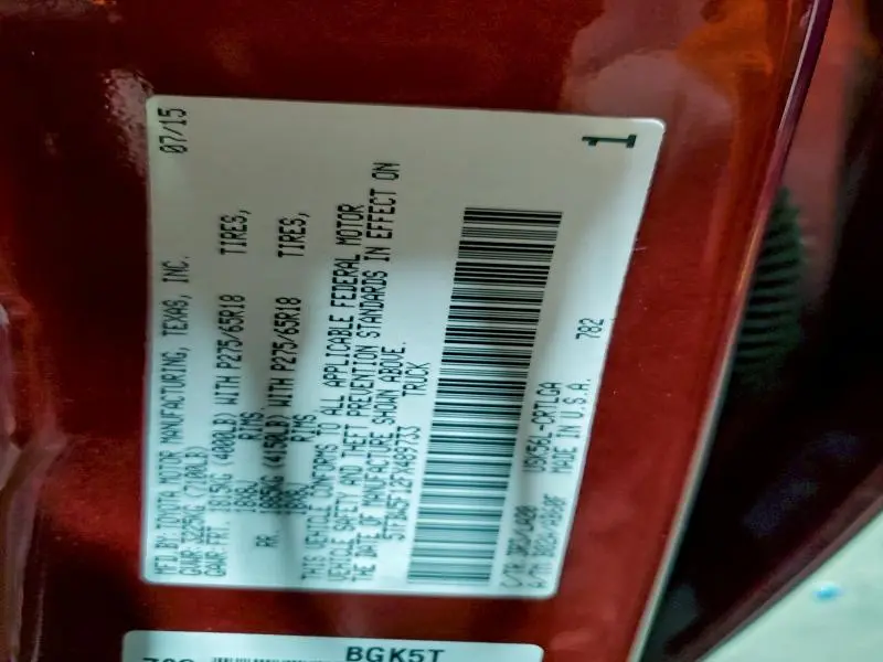 2015 TOYOTA TUNDRA DOUBLE CAB LIMITED  