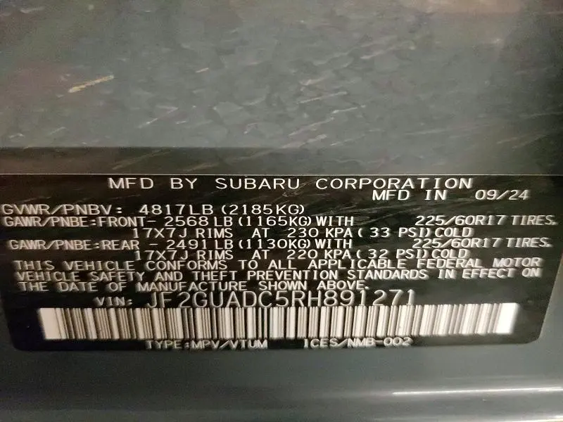 2024 SUBARU CROSSTREK PREMIUM  