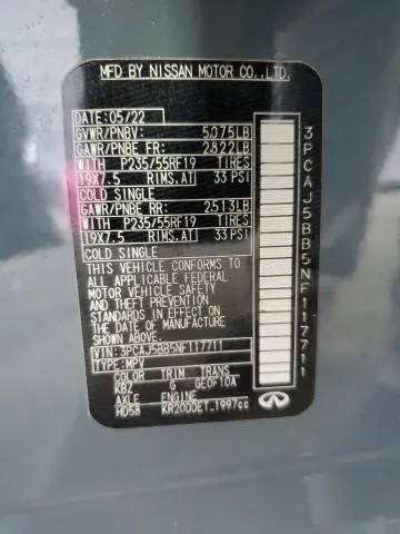 2022 INFINITI QX50 LUXE