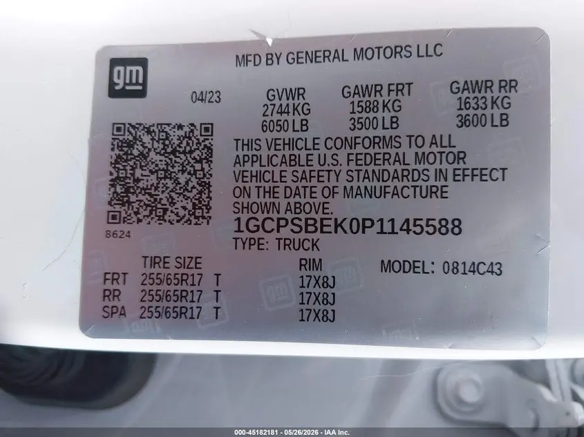 2023 CHEVROLET COLORADO 2WD  SHORT BOX WT