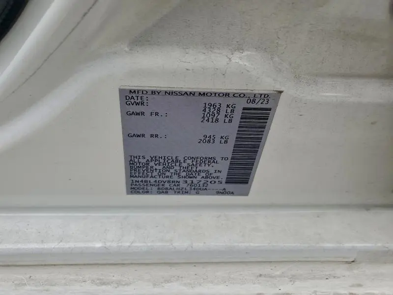 2024 NISSAN ALTIMA SV  