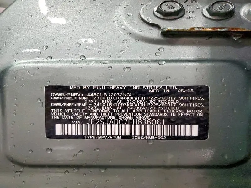 2015 SUBARU FORESTER 2.5I PREMIUM  