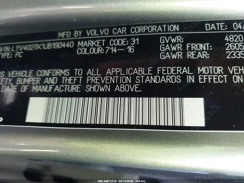 2018 VOLVO S60 INSCRIPTION T5