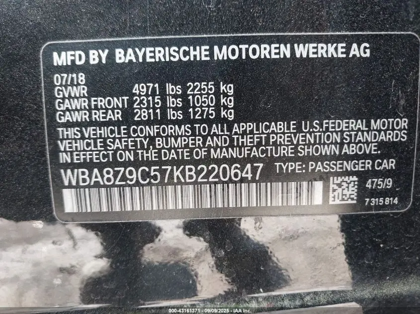 2019 BMW 330I GRAN TURISMO XDRIVE