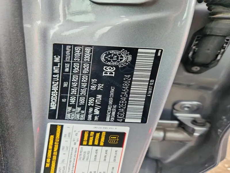 2016 MERCEDES-BENZ GLE 350D 4MATIC  