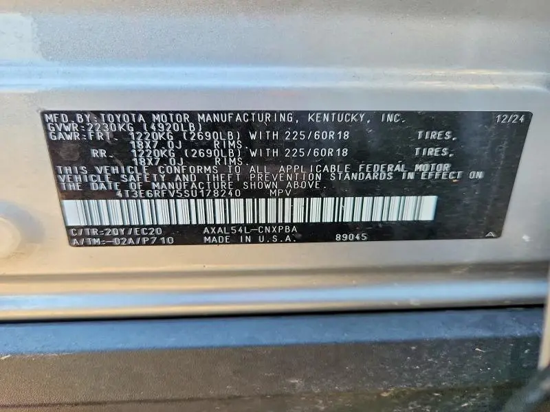 2025 TOYOTA RAV4 XSE  