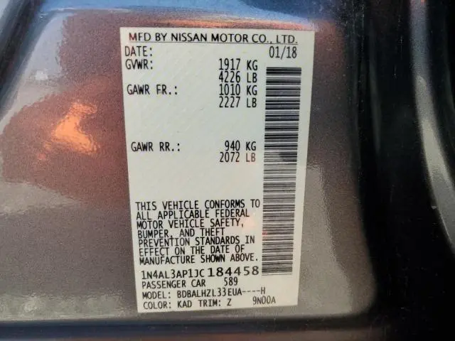 2018 NISSAN ALTIMA 2.5