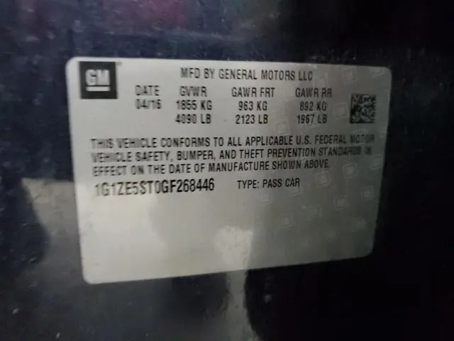 2016 CHEVROLET MALIBU LT